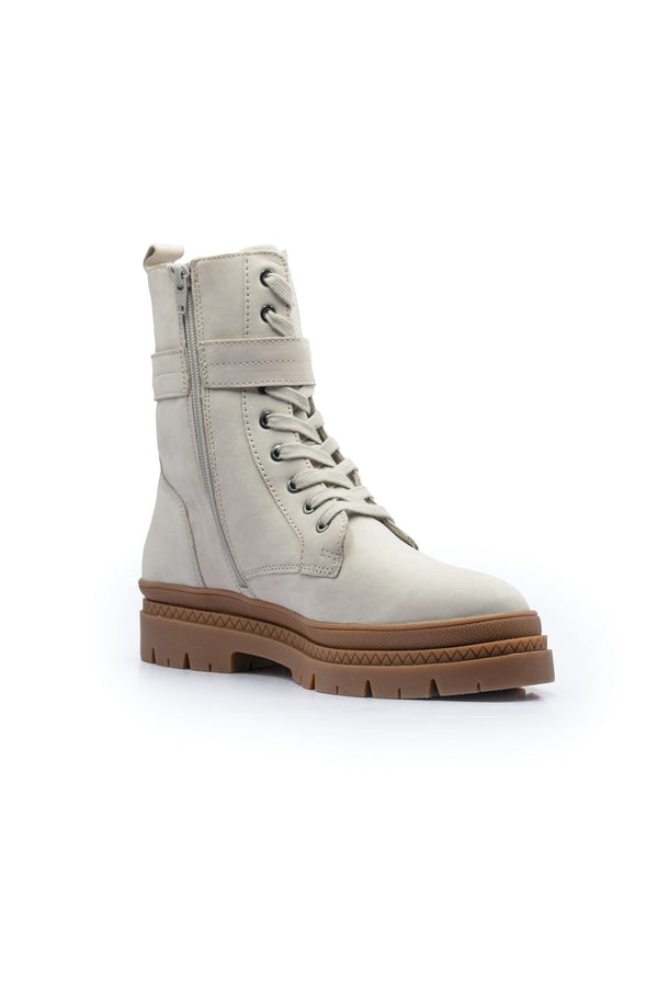 Elo S.Oliver Unisex Lace-Up Boots Beige