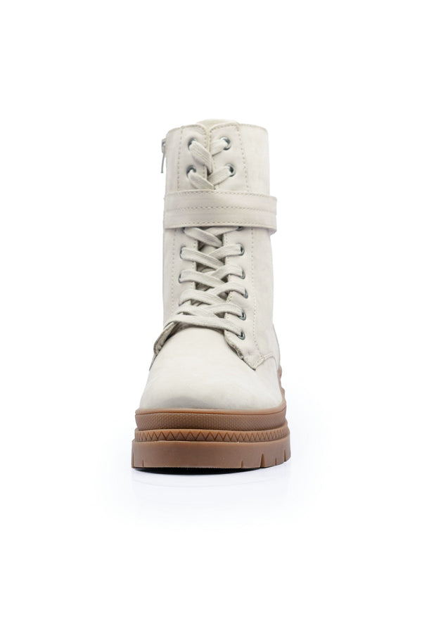 Elo S.Oliver Unisex Lace-Up Boots Beige
