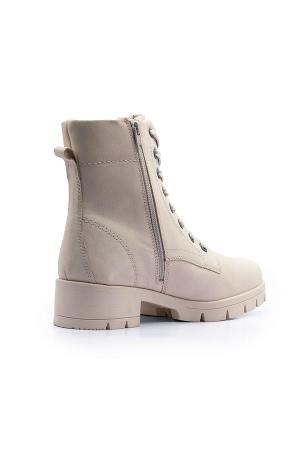 Elo S.Oliver Unisex Leather Ankle Boots Beige
