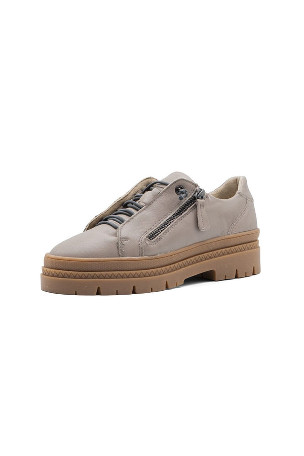 Elo S.Oliver Unisex Leather Sneakers Taupe