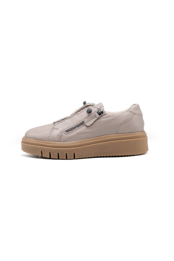 elo S.Oliver Unisex Leather Sneakers Taupe