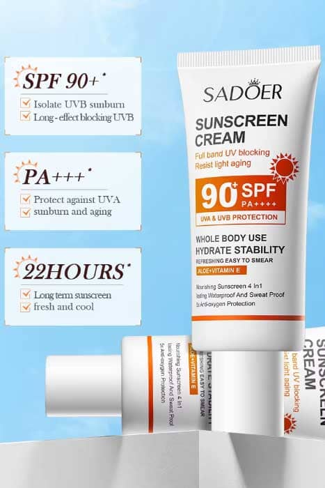 Elo Sadoer 90+SPF Sunscreen Cream - 50g