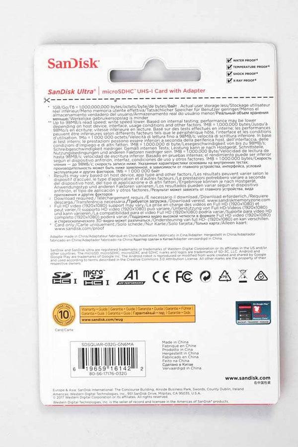 Elo Sandisk UHS-1 Memory Card With Adapter- 32 GB