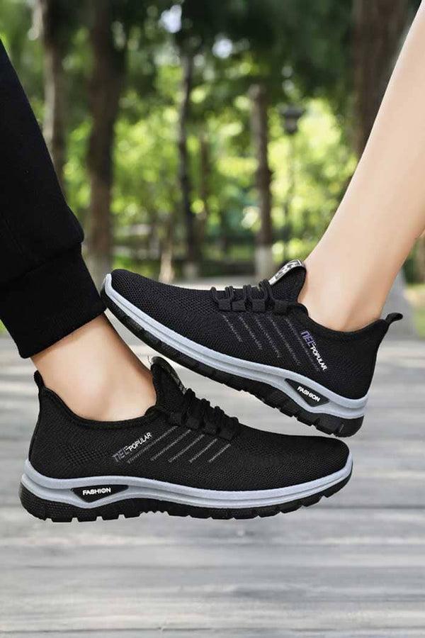 Elo Sayt Rlae Men's Lace-Up Mesh Sneakers Black