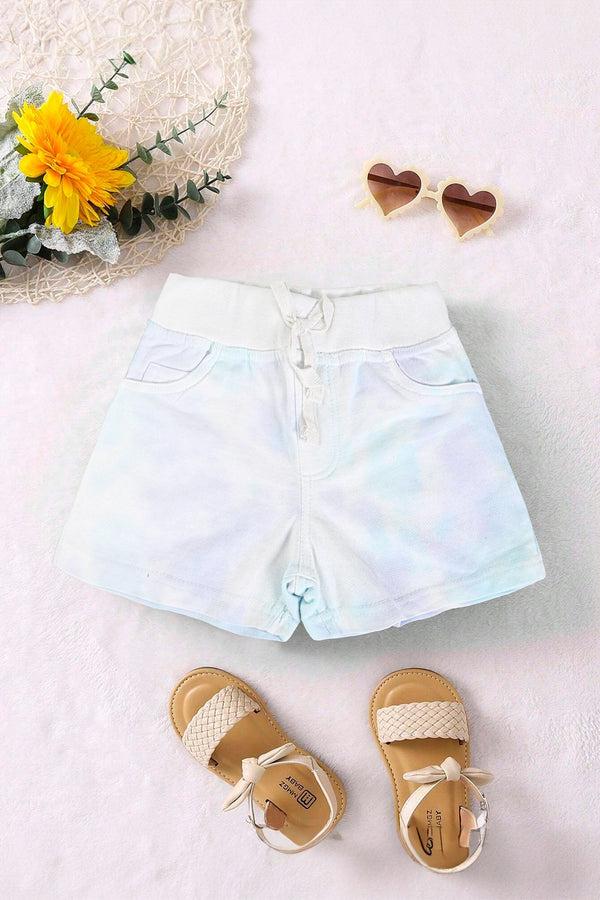 Elo SB Girl's Tie & Dye Terry Shorts White