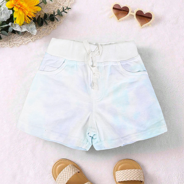 elo SB Girl's Tie & Dye Terry Shorts White