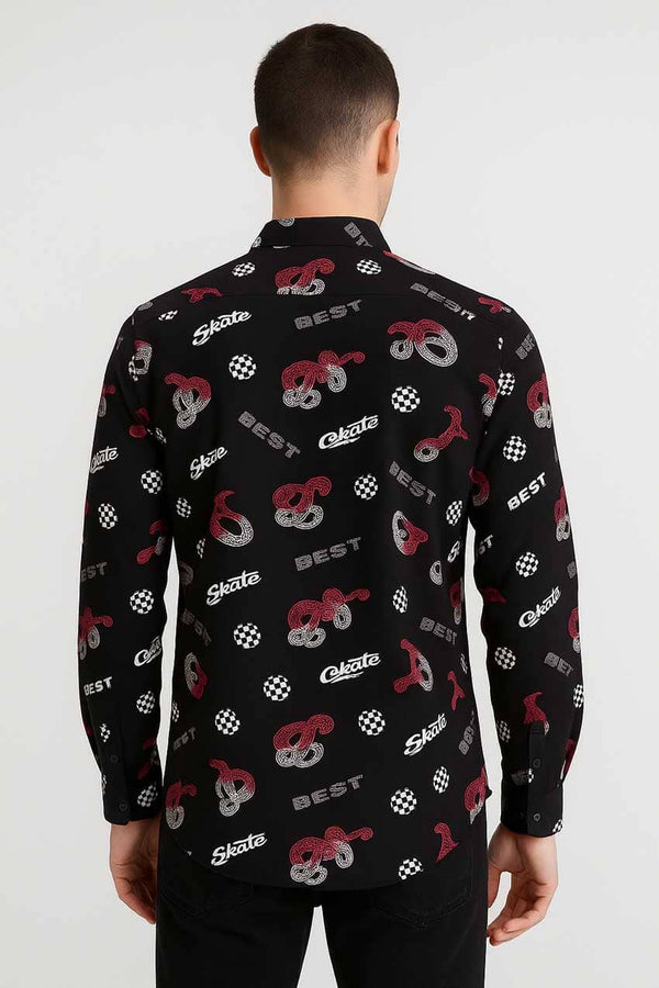 Elo Scanners Men's Graphic Casual Shirt Black