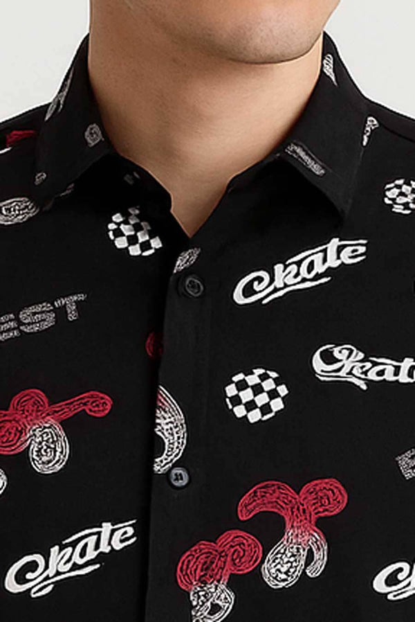 Elo Scanners Men's Graphic Casual Shirt Black