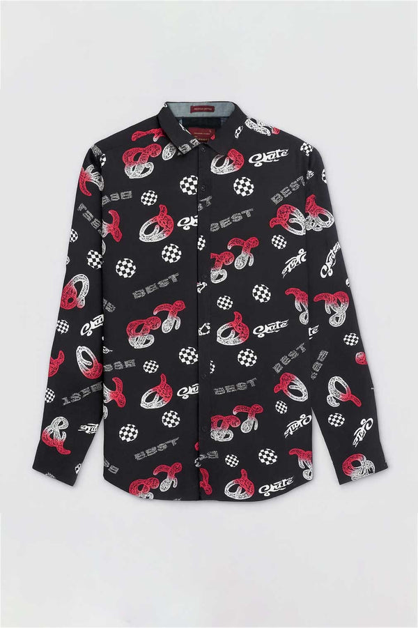 Elo Scanners Men's Graphic Casual Shirt Black