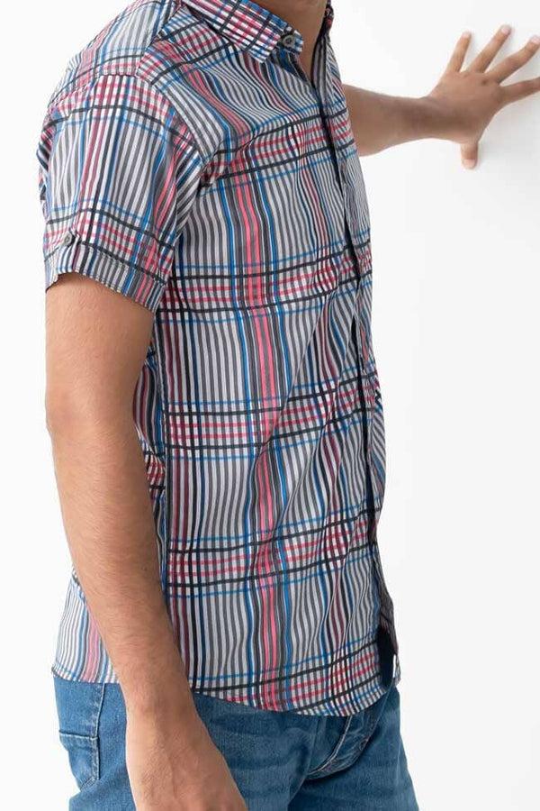 Elo Scanners Men's Plaid Casual Shirt