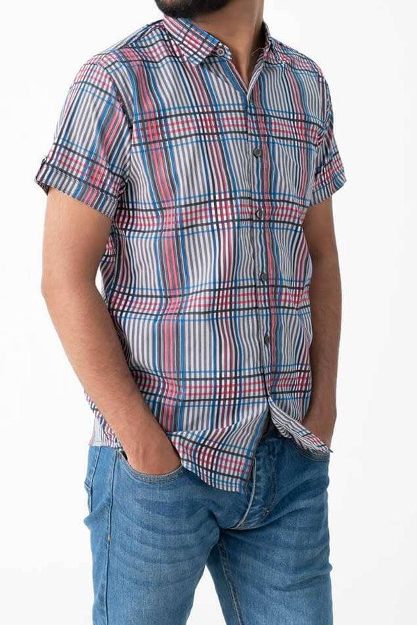 elo Scanners Men's Plaid Casual Shirt