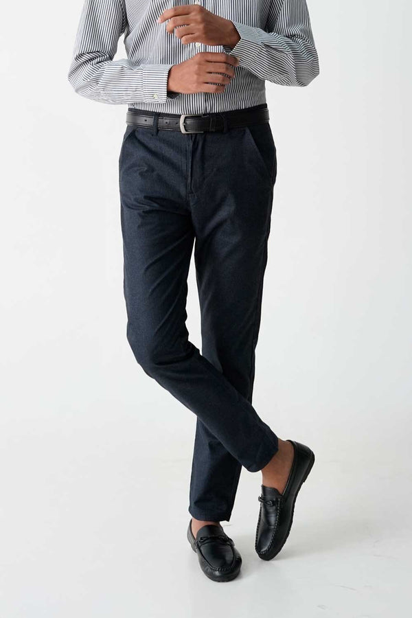 Elo Scanners Men's Regular Fit Cotton Pants Navy