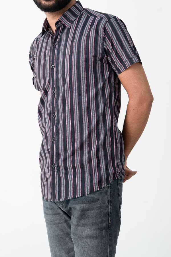Elo Scanners Men's Striped Casual Shirt