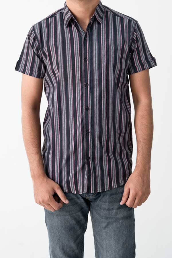 Elo Scanners Men's Striped Casual Shirt