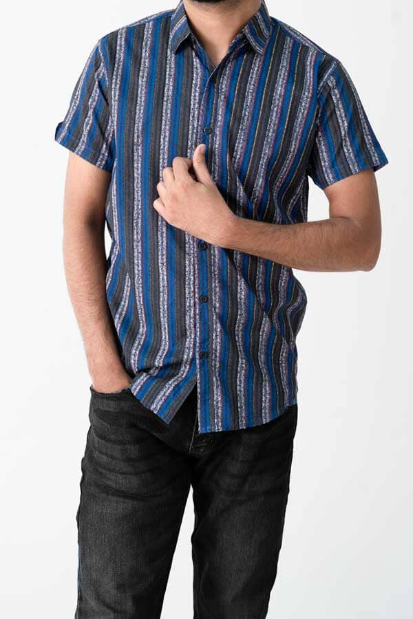 Elo Scanners Men's Striped Premium Casual Shirt