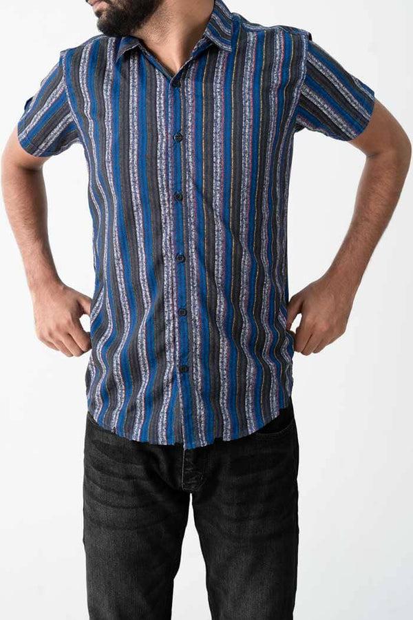 Elo Scanners Men's Striped Premium Casual Shirt