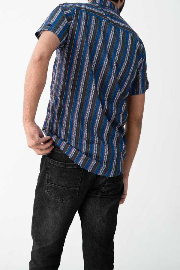 Elo Scanners Men's Striped Premium Casual Shirt