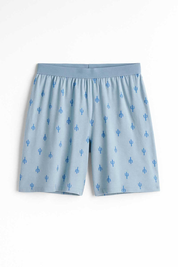 Elo Sinsay Men's Printed Long Boxer Shorts Sky