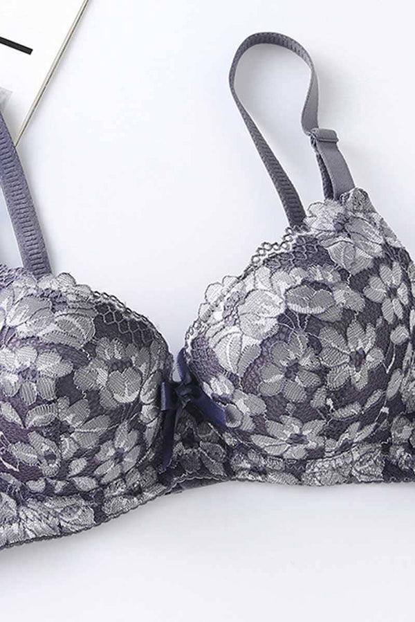 Elo Suilifang Women's Floral Wired Padded Bra Pink