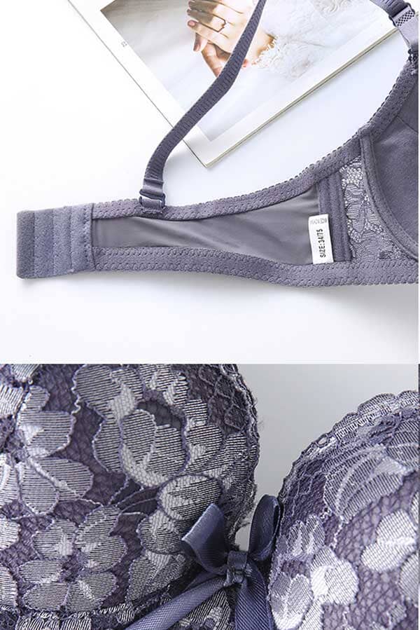 Elo Suilifang Women's Floral Wired Padded Bra Pink