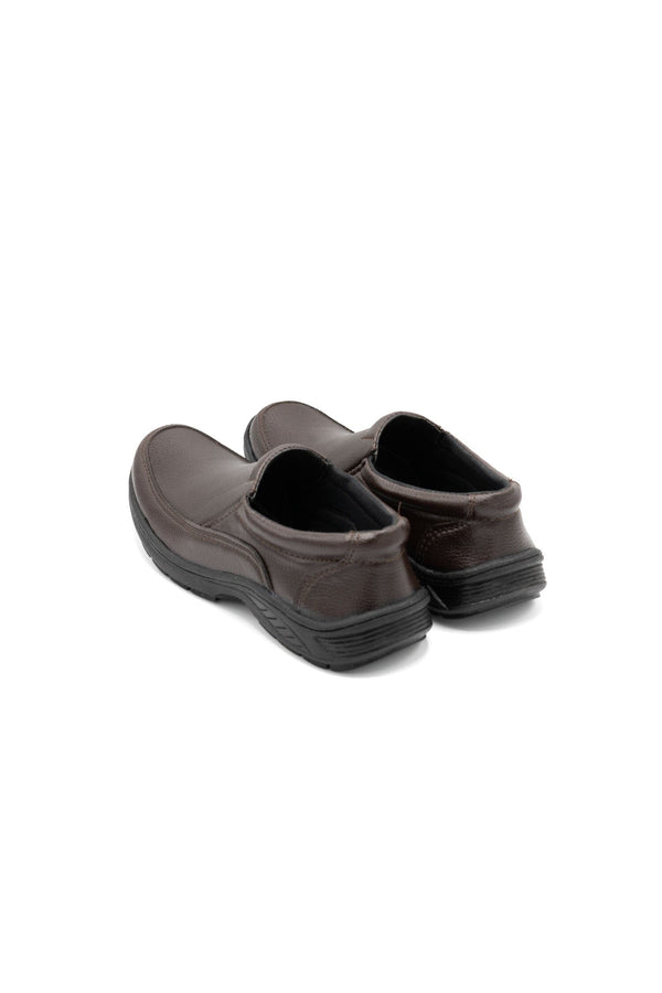 Elo SYS Men's PU Leather Digger Shoes Chocolate