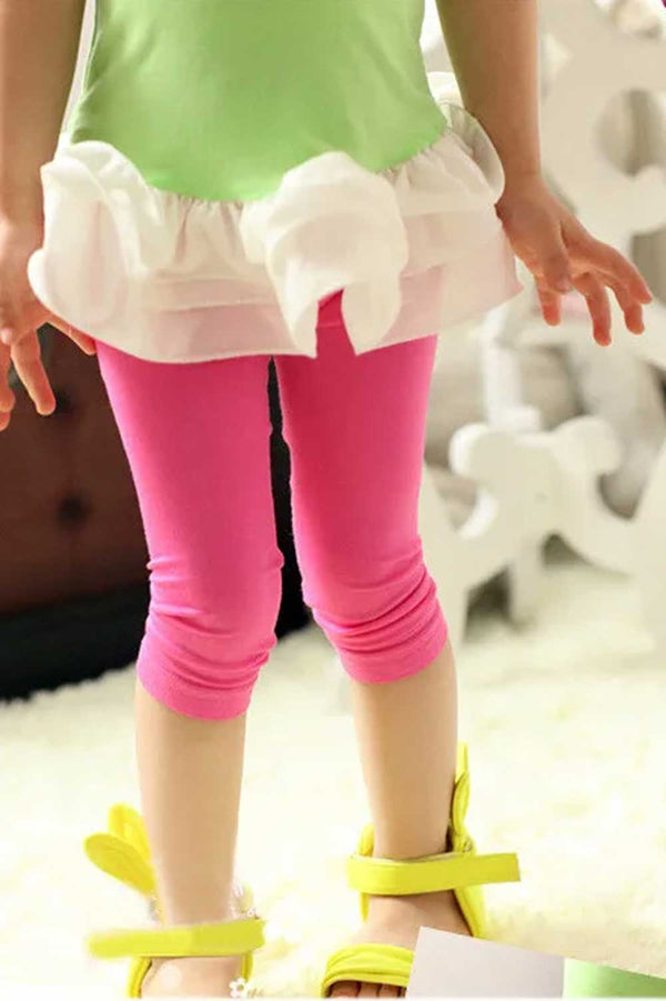 Elo T2 Kid's Solid Design Capri Tights Mustard