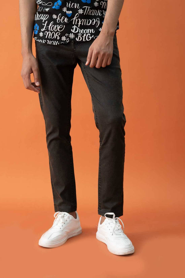 Elo Tanoli Men's Slim Fit Cotton Pants Dark Olive