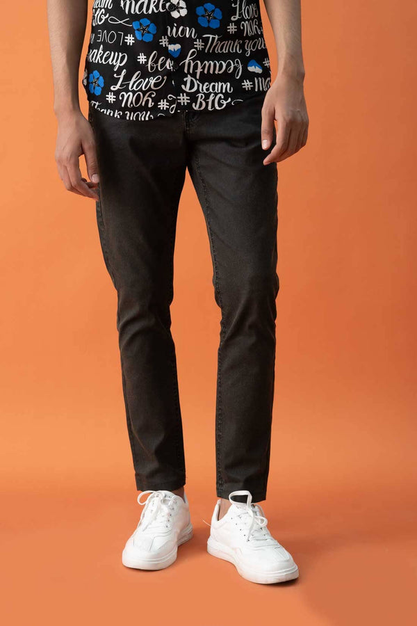 elo Tanoli Men's Slim Fit Cotton Pants Dark Olive