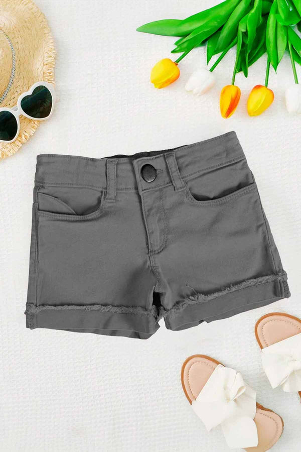 Elo TAO Girl's Denim Shorts Orange