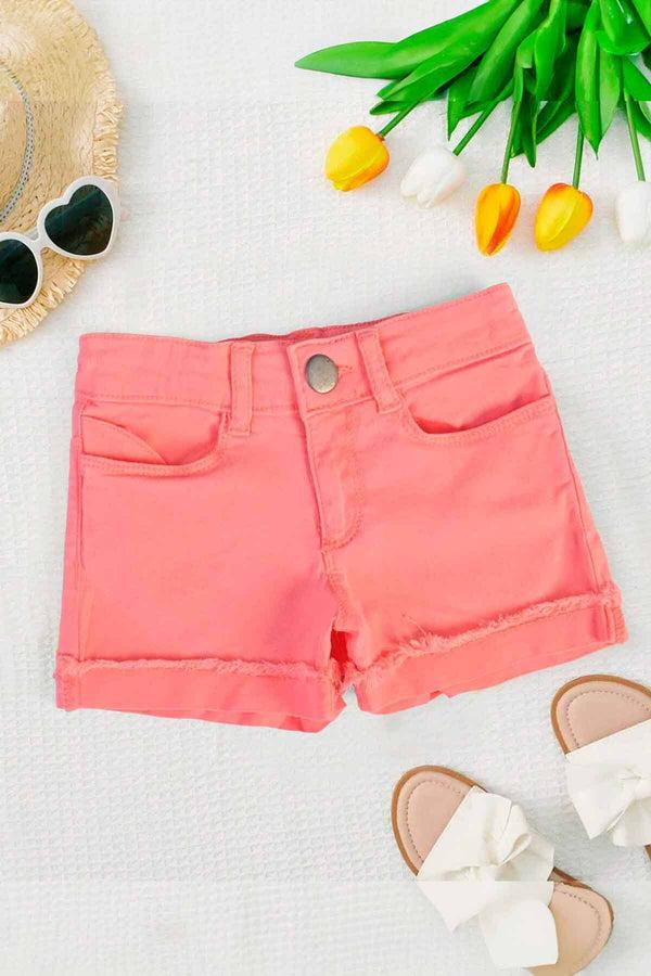 elo TAO Girl's Denim Shorts Orange