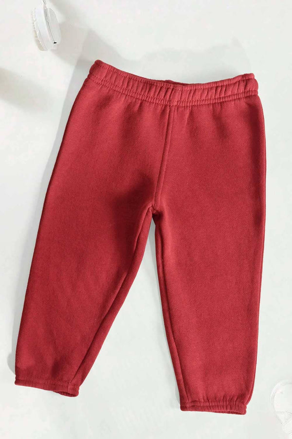 elo Team Kid's Plain Fleece Sweat Pants Maroon