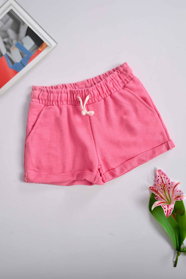 elo Tessential Kid's Solid Desig Terry Shorts Pink