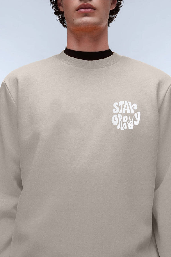 Elo Tessentials Men's Star Groovy Sweatshirt Mud