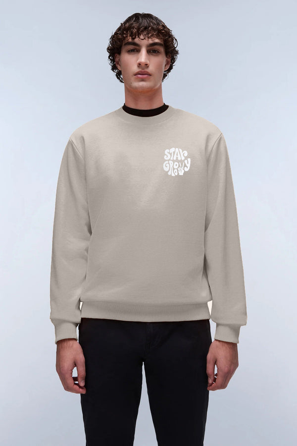 elo Tessentials Men's Star Groovy Sweatshirt Mud