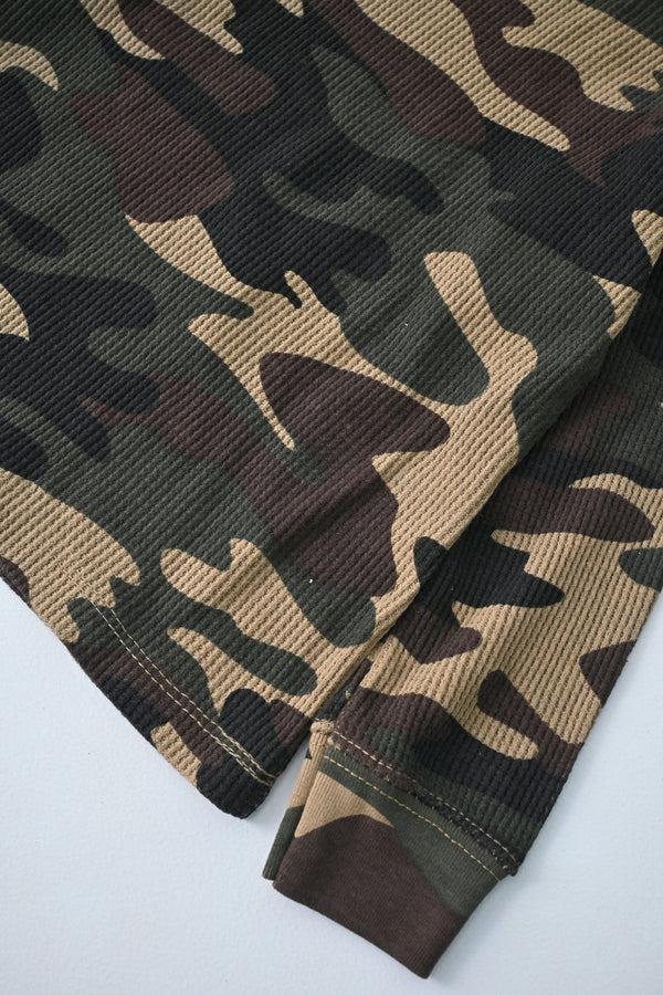 Elo TH Boy's Camo Design Long Sleeve Tee Shirt