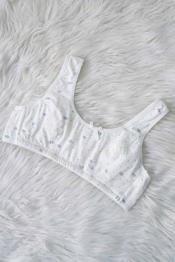 elo Ting Wang Women's Printed Bra Off White