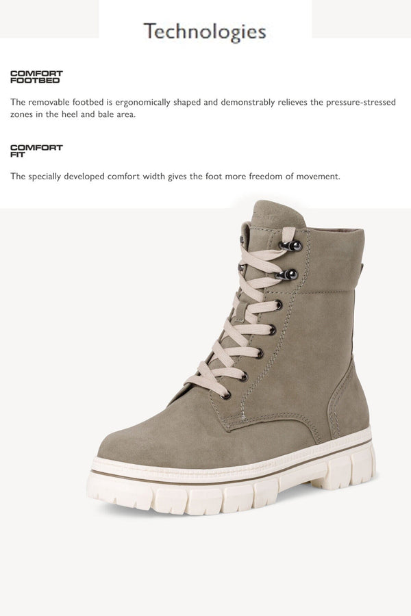 Elo TMR Unisex Comfort Fit Leather Boots Taupe