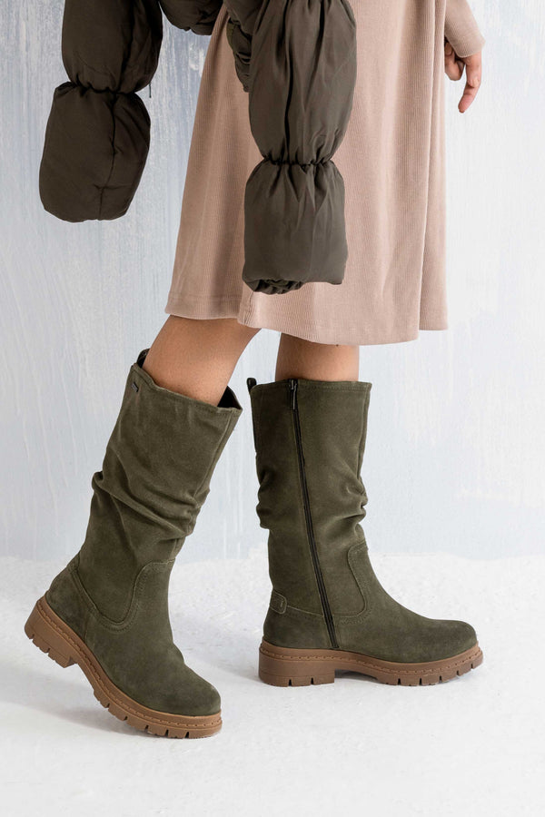 Elo TMR Unisex Duotex Leather Long Boots Olive