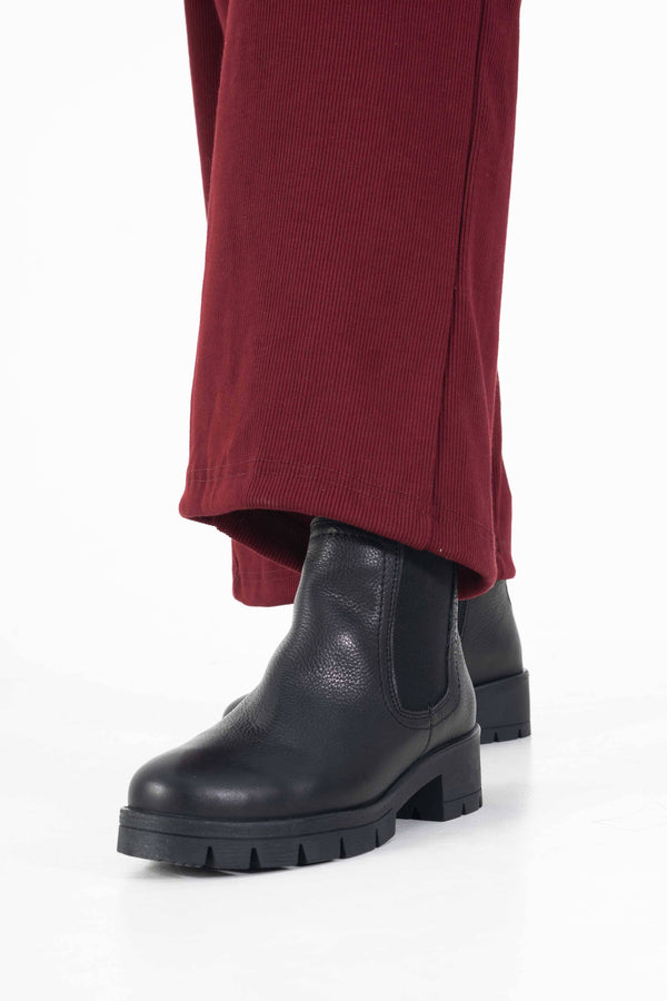 Elo TMR Unisex Leather Chelsea Ankle Boots Black