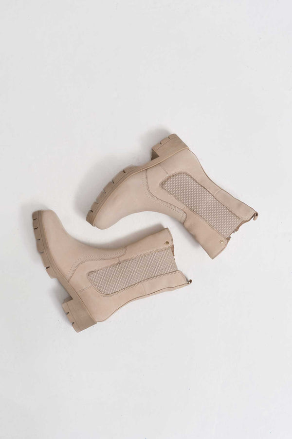 Elo TMR Unisex Long Leather Chelsea Boots Ivory