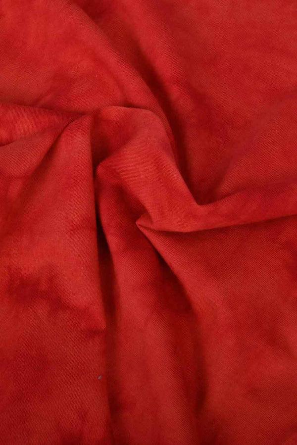Elo Tokyo Men's Tie & Dyed Printed Tee Shirt Red