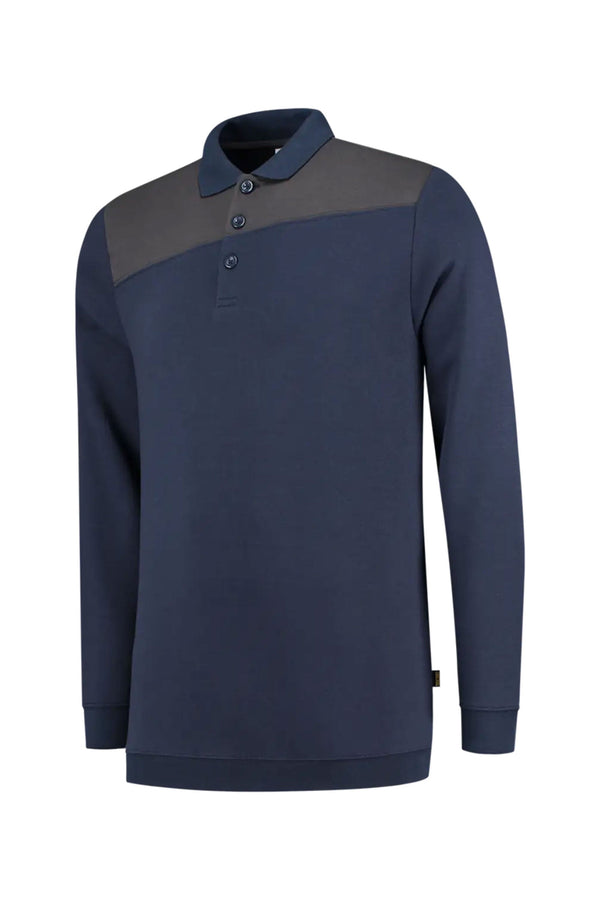 Elo Tricorp Men's Contrast Panel Polo Sweater Navy