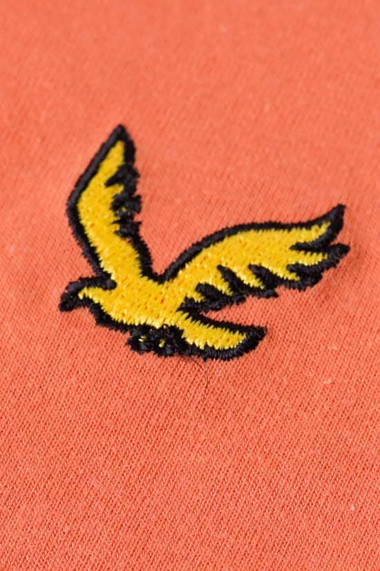 Elo TS Men's Crew Neck Long Sleeve Tee Shirt Coral