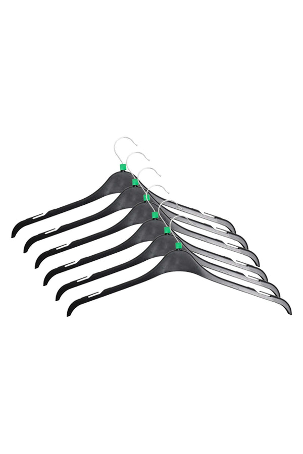 elo TU Wide Plastic Hangers - Pack Of 6 Black