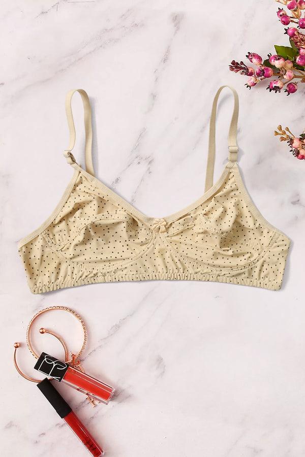 elo Tulip Women's Polka Dots Stretchable Bra Skin