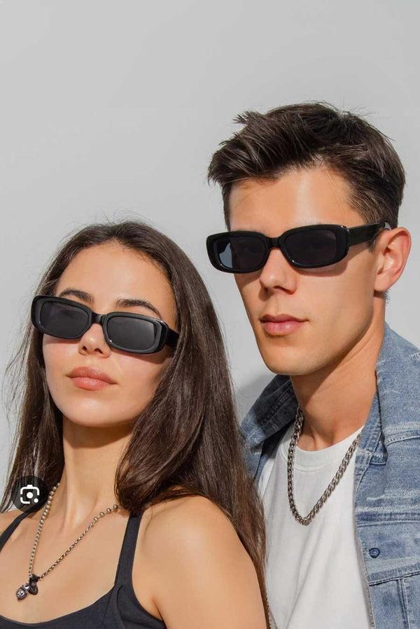 Elo Unisex Oval Retro Sunglasses Black