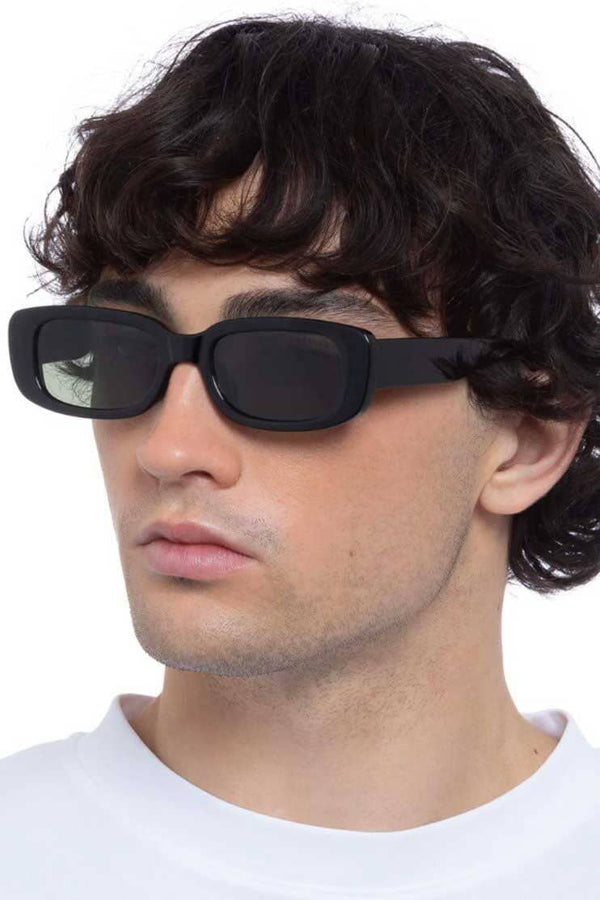 Elo Unisex Oval Retro Sunglasses Black