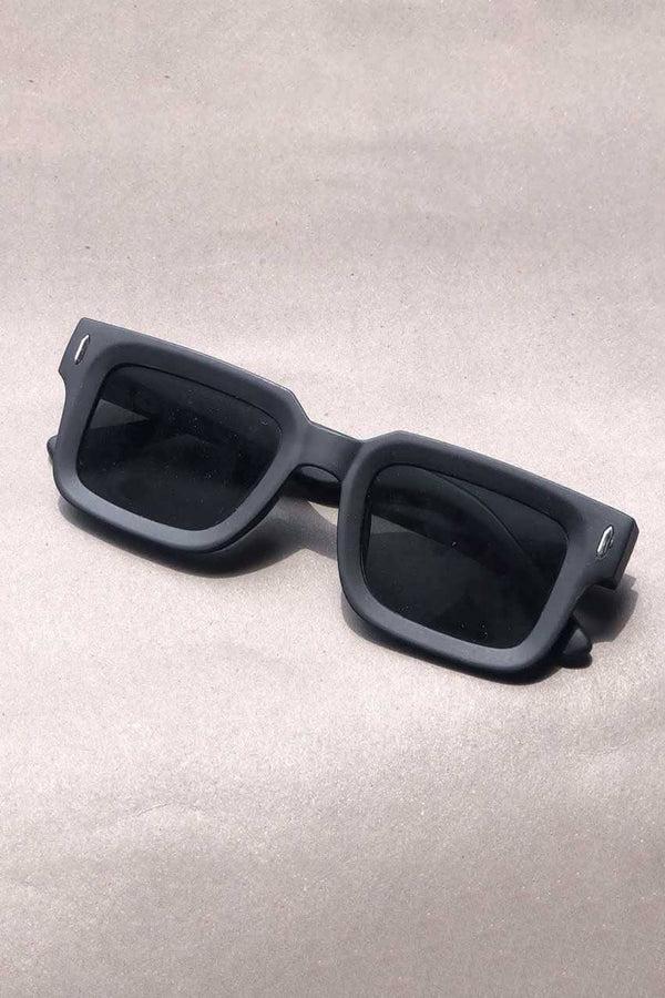 Elo Unisex Rectangular Premium Sunglasses Black