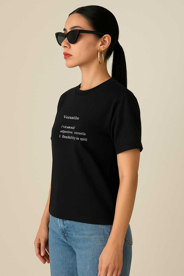 Elo Unisex Versatile Printed Tee Shirt Black