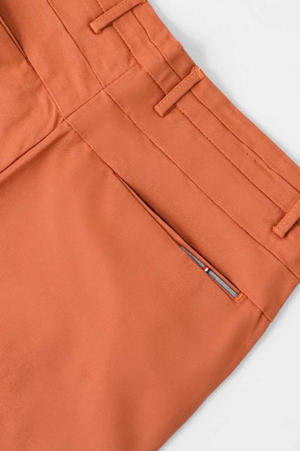 Elo Urban Look Men's Smart Fit Cotton Pants Rust